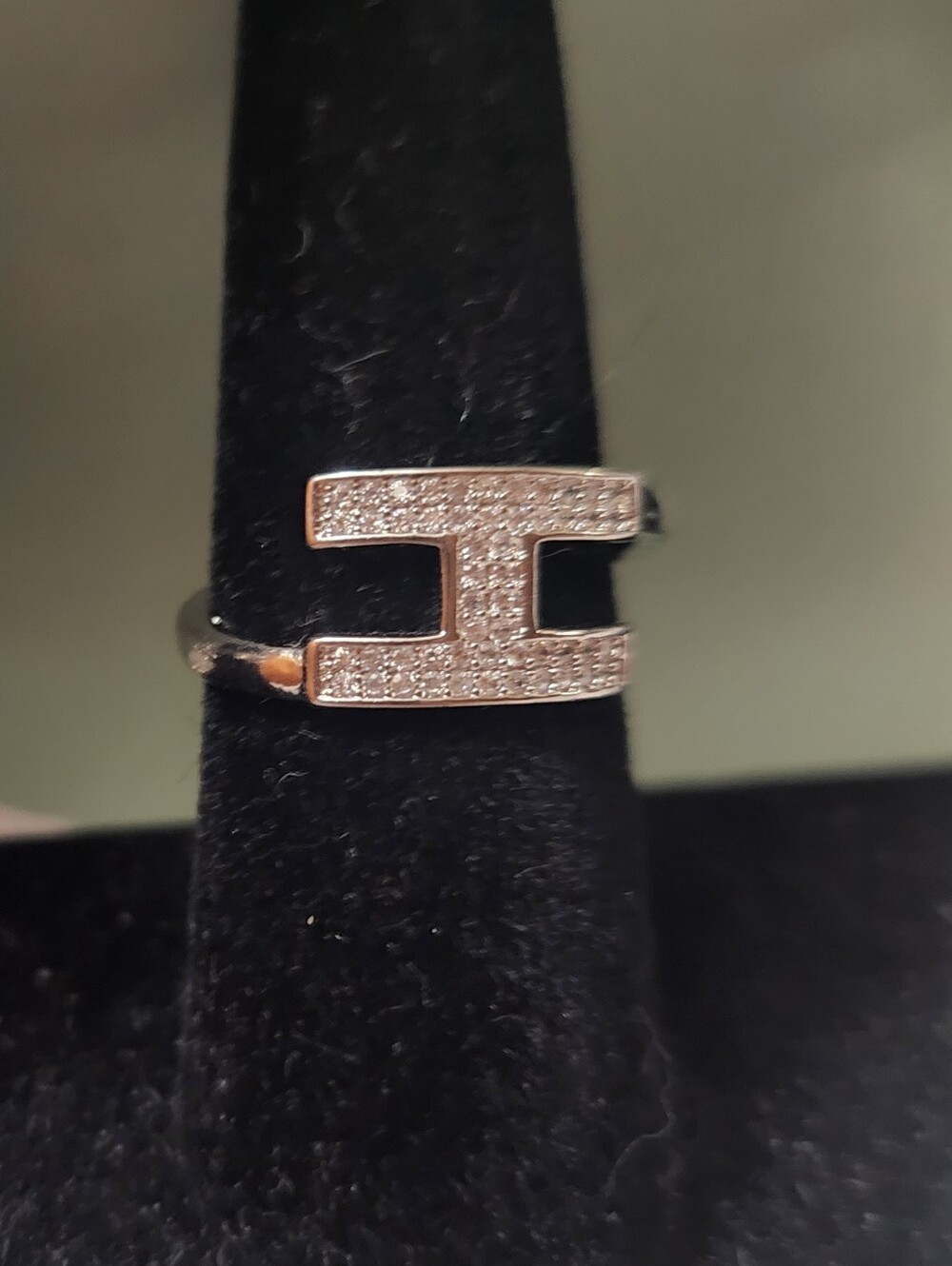 Fashion Ring Initial H Silver not Hermes Brand 6.5 7